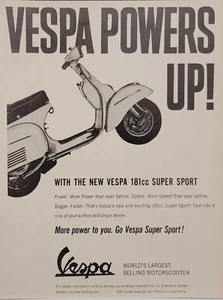 1968 Vespa 181 Super Sport Motor Scooter Print Ad - Picture 1 of 1