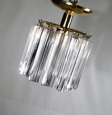  Murano Camere Triedi Prism One Ring 1Light  Flush Mount Chandelier Italy 60's