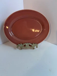 Homer Laughlin Harlequin Rose Pink Large Oval 13" Platter USA Woolworth Vintage - Picture 1 of 7