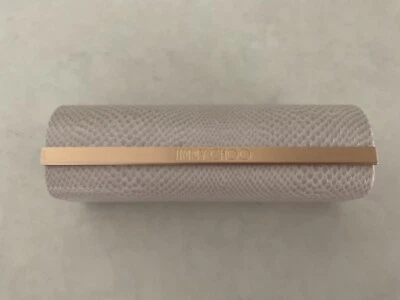 Estuche para gafas de piel de serpiente sintética JIMMY CHOO | Beige color crema magnético Foto 1 de 2