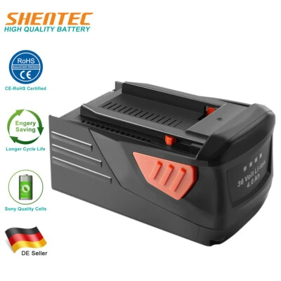 SHENTEC Batteria agli ioni di litio 36 V 4,0 Ah per Hilti B36 B36 V WSC 70-A36 WSC 7,25-A36 WSC 7,25-A