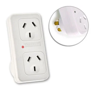 Vertical Up Powerpoint Double Adaptor/Outlet Power Board Splitter - Picture 1 of 1