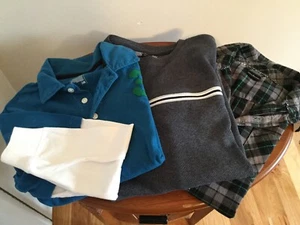3 Boys Lrg Long Sleeve Shirts Old Navy, Button-up Collar School Picture Clothes - Picture 1 of 7