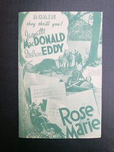 ROSE MARIE 1936 LOBBY CARD - JEANETTE MacDONALD, NELSON EDDY Signed Aurora Ind