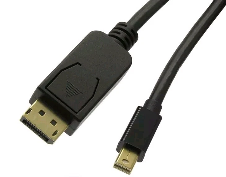 Mini DisplayPort to DisplayPort Cable Male/Male 32AWG GoldPlated HD 6ft - Image 1 of 1