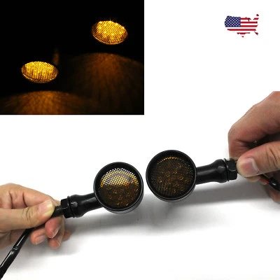 Para Harley Davidson Dyna/Softail LED Motocicleta Señal de giro Ámbar Luces Bombilla Foto 1 de 4