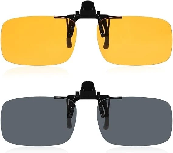 Long Keeper Polarisierte Clip-On Sonnenbrille – UV400 Schutz, Für Brillenträger, Metall-Clip (Linsen 62x46 Mm)
