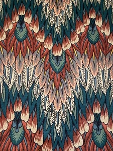 P. Kaufmann Inc New Worlds Screen Print Apprx. 2.5 yds (90x54) Green Teal Gold - Picture 1 of 5