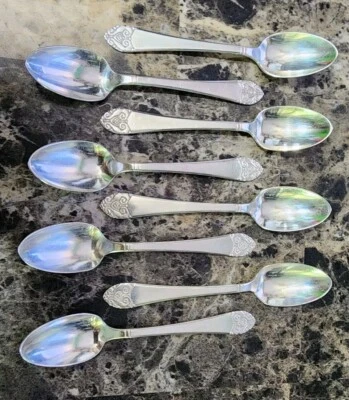 😜LOT OF 7 c1932 WALDORF ASTORIA HOTEL🏨 SILVERPLATED DEMITASSE COFFEE ☕️ SPOONS - Image 1 of 4