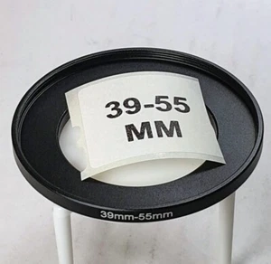 39-55mm Metal Step Up Adapter Ring 39mm Lens to 55mm Filter Converter 39-55 New - Picture 1 of 5