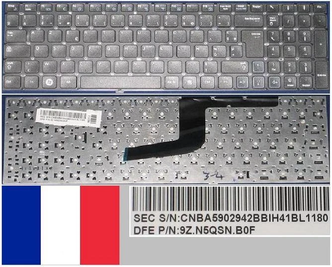 Azerty French Keyboard SAMSUNG RC510 BA59-02942B CNBA5902842 9Z.N5QSN.B0F Black - Image 1 of 1