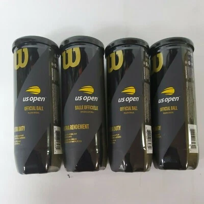 Pack de 4 Pelotas de Tenis Oficiales Wilson Premium Us Open Extra Duty Selladas 12 Pelotas Foto 1 de 4