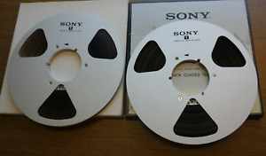 2 SONY  ALU NAB Spulen mit  ULH recording  back coated tape  26,5 cm  10 inch