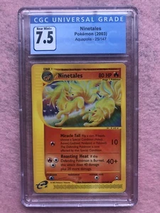 2003 Pokémon Aquapolis Rare Ninetales 25/147 Graded CGC 7.5 Near Mint+ PSA - Picture 1 of 2