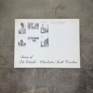 Scenes of the Citadel Charleston SC - 6 Pen & Ink Drawings by John Krapels Sr - Picture 1 of 7