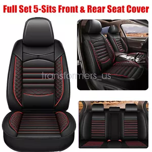 For 2007-2023 Jeep Wrangler Leather Car Seat Covers 5-Seats Front Rear Full Set - Picture 1 of 18