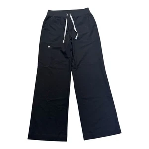 Figs Technical Collection Scrub Pants Womens Large Tall Black Straight Leg - Picture 1 of 8