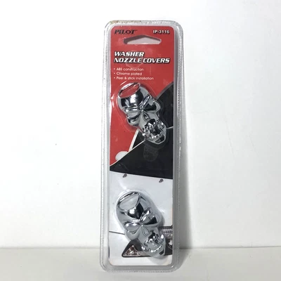 Pilot IP-3116 Chrome Skull Window Sprayer Cover -  2 Piece Set - New & Sealed - Image 1 of 4