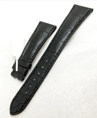 Patek Philippe Watch Strap A26-D 21 x 16mm Black Alligator Semi-Gloss Swiss Made - Image 1 of 4