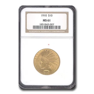 1910 10 $ Indian Gold Eagle MS-61 NGC - Bild 1 von 3