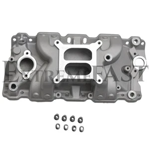 For Small Block Chevy 305 327 350 400 62-95 High Rise Dual Plane Intake Manifold - Picture 1 of 11