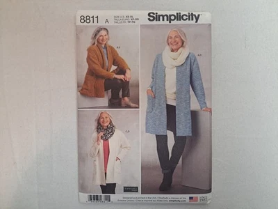 Simplicity Pattern - Misses' Knit Sweater, Scarf, & Headband (XS-XL) #8811 - UC - Image 1 of 4