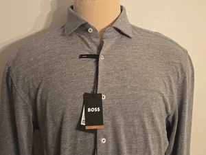 HUGO BOSS Black TAG C-MAX-US 404 NEW Men's Slim Fit CASUAL SHIRT Sz XL - Picture 1 of 20