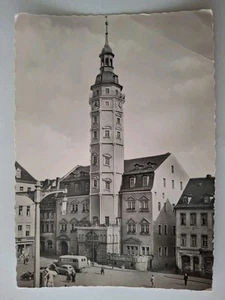 Gera, Rathaus, Geschäfte, Bus, Auto, DDR, 1956 - Bild 1 von 1