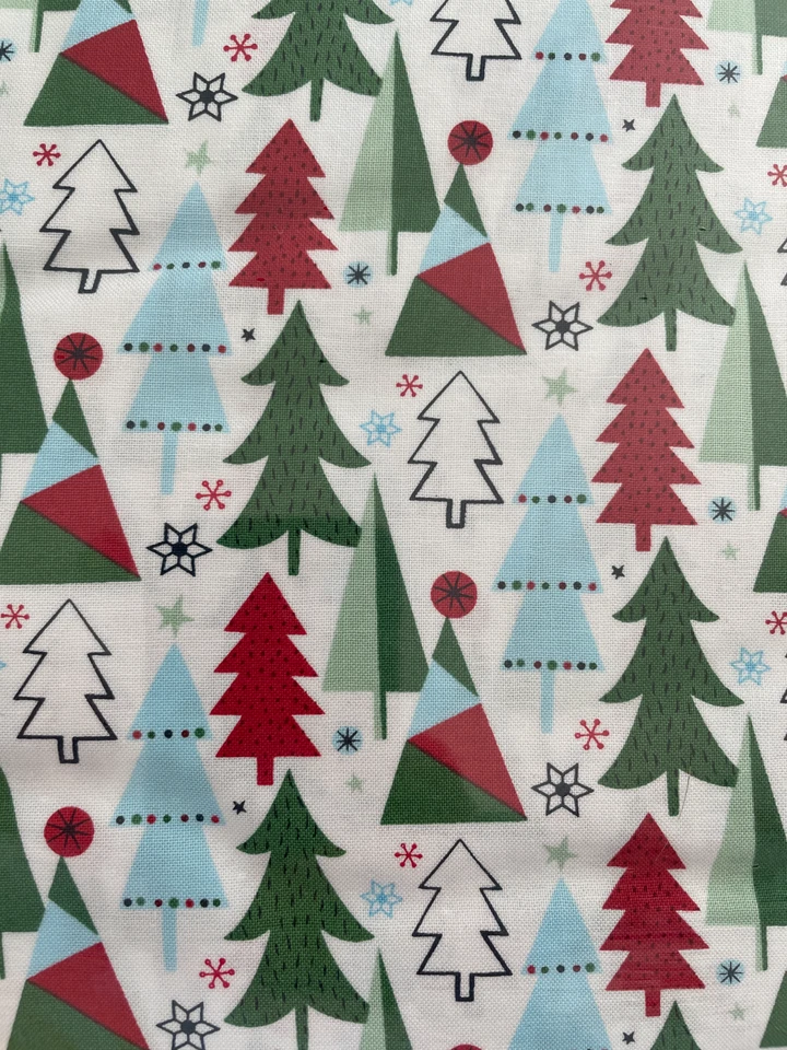 Hello Holidays Christmas Trees Red Green by Moda Fabrics 35373 11~by the Yard - Image 1 of 1