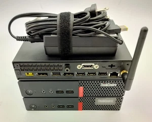 Lenovo ThinkCentre Tiny M910Q i7-7700T 16GB 256GB SSD 2DP / 1 HDMI WiFi Win 10P - Picture 1 of 3