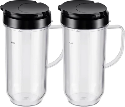4-Piece Tall 22Oz Mug Cups with Flip-Top To-Go Lids Replacement Parts Compatible - Image 1 of 4