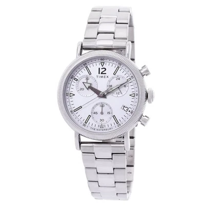 Timex Waterbury Standard Chronograph Quartz Silver Dial Men's Watch TW2W20900 - Image 1 of 3