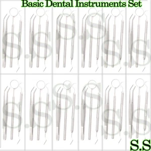 45 Basic Dental Instruments Set College Tweezer Explorer Mirror plier Economy - Picture 1 of 5