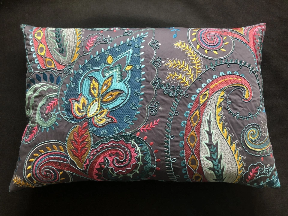 Osborne & Little Fabric Cushion Cover YAMUNA EMBROIDERY  - 60cm x 40cm - Image 1 of 4