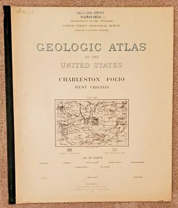 Charleston West Virginia 1901 Geologic Atlas USGS Folio W/ All Map US - Picture 1 of 1