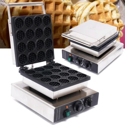 Electric Belgian Waffle Baker Mini Round 16-Grid Nonstick 50~300?? Fast Heating - Image 1 of 4