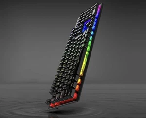 NPET K10V3 gaming keyboard LED backlight 7 colors waterproof usb 26 keys NEW - Picture 1 of 10