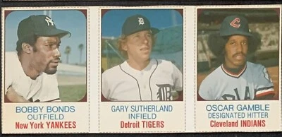1975 Hostess Panel, Bobby Bonds, Sutherland, Gamble, #145/146/147, HC, FS - Image 1 of 2