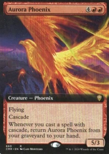 MTG COMMANDER LEGENDS AURORA PHOENIX EXTENDED ART RARE - Picture 1 of 1