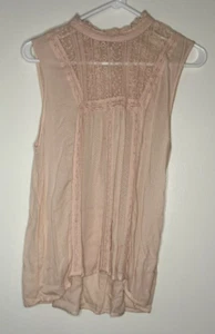 Top de verano para mujer JOLT Boutique rosa claro con encaje talla M nuevo sin etiquetas - Imagen 1 de 2