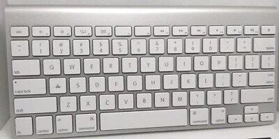 GENUINE Apple A1314 Wireless Bluetooth Keyboard Computer White/Gray iPad Slim - Image 1 of 4