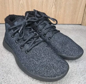 Allbirds Wool Runner-Up Mizzles Sneakers Women's Size 9 Black Wool High Top - Picture 1 of 7