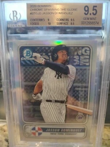 2020 Bowman Chrome Spanning The Globe Jasson Dominguez BGS 9.5 Gem Mint! Yankees - Picture 1 of 3