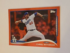 2014 Chris Withrow SP Red Sparkle Parallel Topps