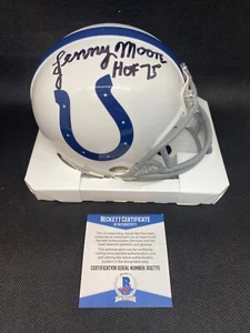 Lenny More Baltimore Colts HOF 1975 Auto Signed Mini Helmet ~ JSA COA - Picture 1 of 5