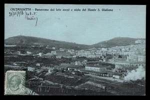 CALTANISSETTA panorama dal lato ovest e vista del monte s. giuliano-STAZIONE - Bild 1 von 1