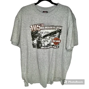 Harley Davidson 105th Anniversary Milwaukee Wisconsin T Shirt 2008 Size XL - Picture 1 of 6
