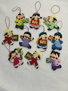 Tết Tet Lunar Vietnamese Chinese New Year 10 Piece Hanging Decorations Dolls - Picture 1 of 3