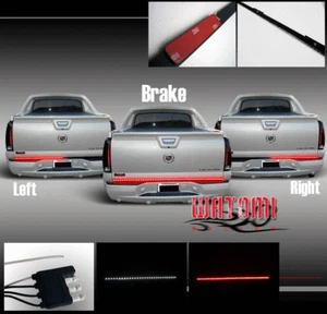 CAMIONETA PICKUP BARRA DE LUZ ROJA CON FRENO DE PUERTA TRASERA LED UNIVERSAL DE 60" + REVERSA + SEÑAL DE GIRO - Imagen 1 de 1