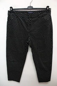 Ralph Lauren Donna Pantalone Taglia 46 Nero Pois Cotone Pant Woman Pants - Foto 1 di 8